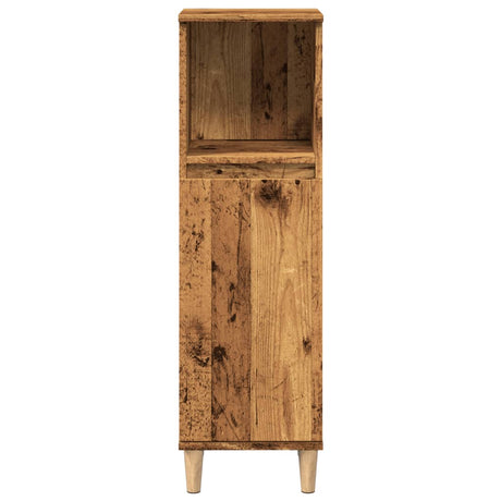 Vidaxl badkamerkast 30x30x100 cm bewerkt hout oud houtkleurig