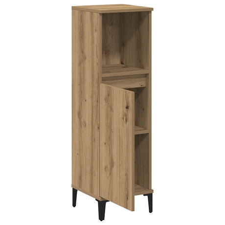 Vidaxl badkamerkast 30x30x100 cm bewerkt hout artisanaal eikenkleurig
