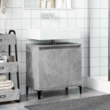 Vidaxl wastafelkast 58x33x60 cm bewerkt hout betongrijs