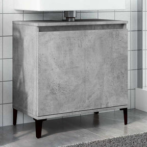Vidaxl wastafelkast 58x33x60 cm bewerkt hout betongrijs