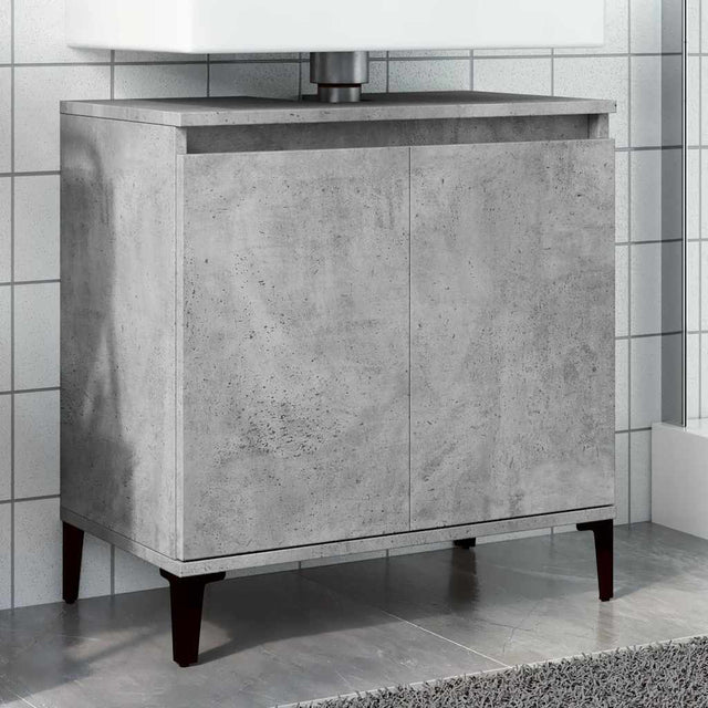 Vidaxl wastafelkast 58x33x60 cm bewerkt hout betongrijs
