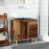 Vidaxl wastafelkast 65x33x60 cm bewerkt hout oud houtkleurig