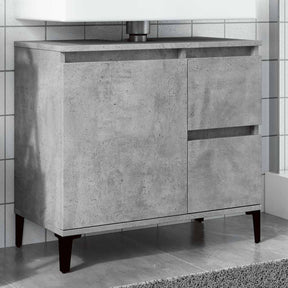 Vidaxl wastafelkast 65x33x60 cm bewerkt hout betongrijs