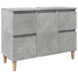 Vidaxl wastafelkast 80x33x60 cm bewerkt hout betongrijs
