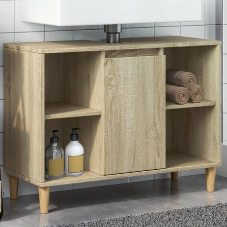 Vidaxl badkamerkast 80x33x60 cm bewerkt hout sonoma eikenkleurig