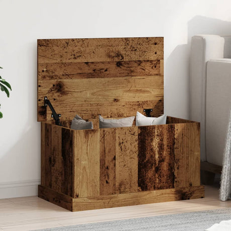 Vidaxl opbergbox 70x40x38 cm bewerkt hout oud houtkleurig