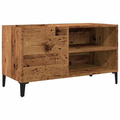 Vidaxl platenkast 84,5x38x48 cm bewerkt hout oud houtkleurig