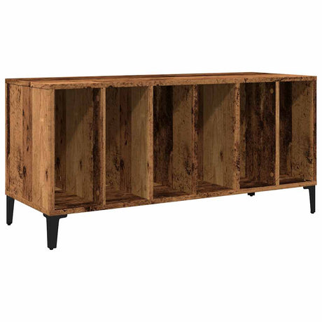 Vidaxl platenkast 100x38x48 cm bewerkt hout oud houtkleurig