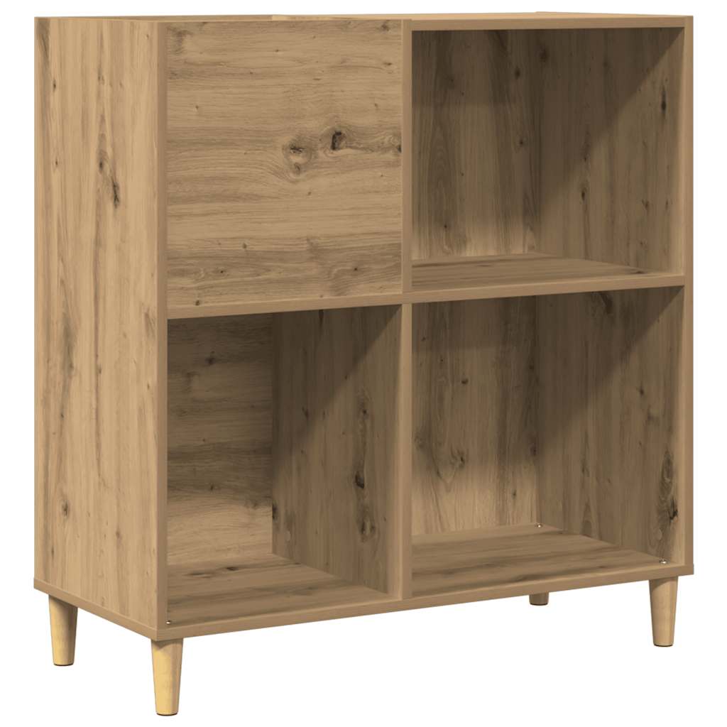 Vidaxl platenkast 84,5x38x89 cm bewerkt hout artisanaal eikenkleur