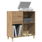 Vidaxl platenkast 84,5x38x89 cm bewerkt hout artisanaal eikenkleur