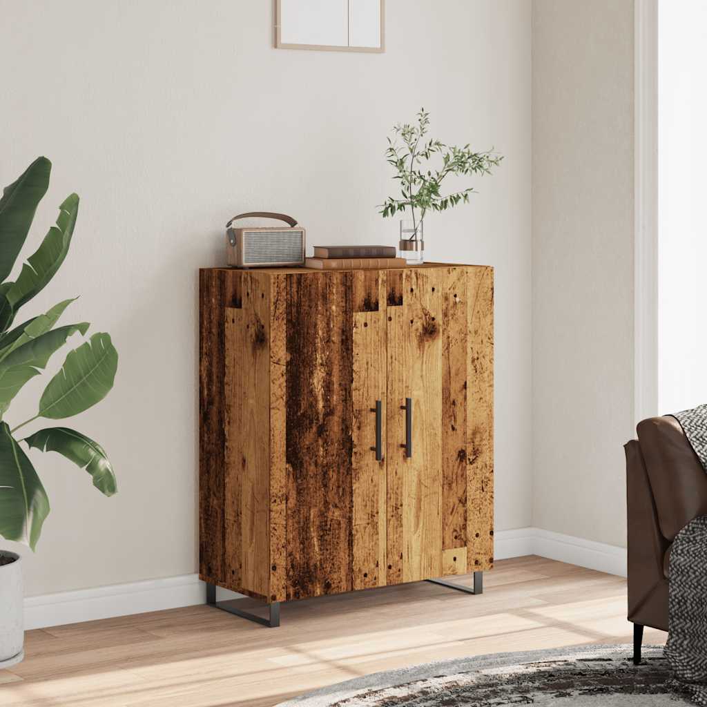 Vidaxl dressoir 69,5x34x90 cm bewerkt hout oud houtkleurig