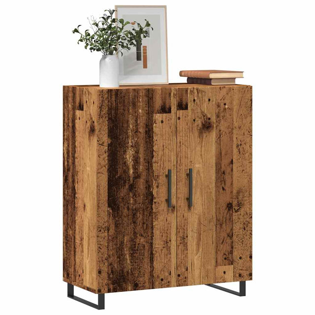 Vidaxl dressoir 69,5x34x90 cm bewerkt hout oud houtkleurig