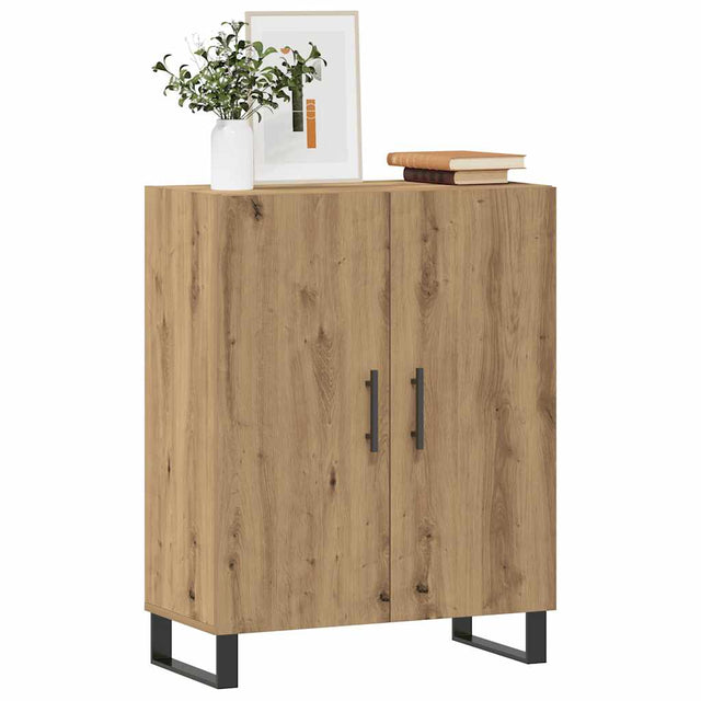 Vidaxl dressoir 69,5x34x90 cm bewerkt hout artisanaal eikenkleur