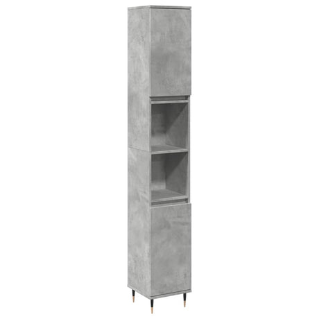 Vidaxl badkamerkast 30x30x190 cm bewerkt hout betongrijs