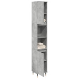 Vidaxl badkamerkast 30x30x190 cm bewerkt hout betongrijs