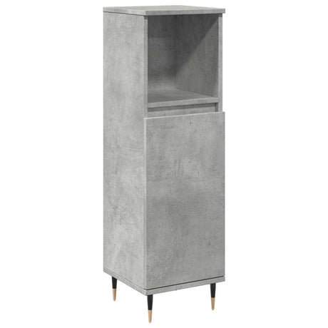 Vidaxl badkamerkast 30x30x100 cm bewerkt hout betongrijs