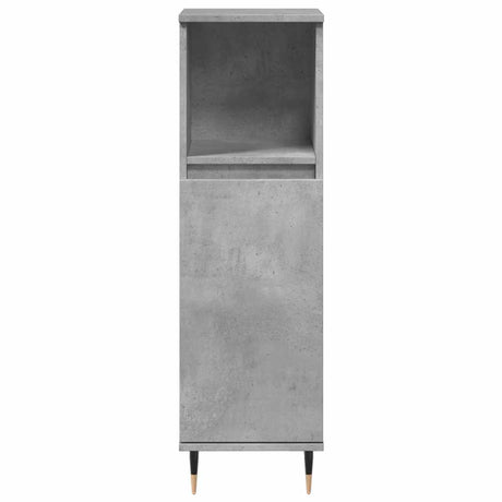 Vidaxl badkamerkast 30x30x100 cm bewerkt hout betongrijs