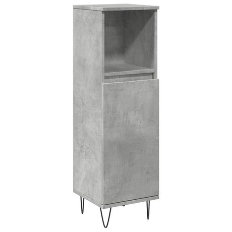 Vidaxl badkamerkast 30x30x100 cm bewerkt hout betongrijs