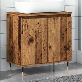 Vidaxl badkamerkast 58x33x60 cm bewerkt hout oud houtkleurig