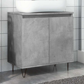 Vidaxl badkamerkast 58x33x60 cm bewerkt hout betongrijs