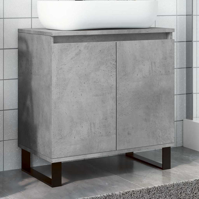 Vidaxl badkamerkast 58x33x60 cm bewerkt hout betongrijs