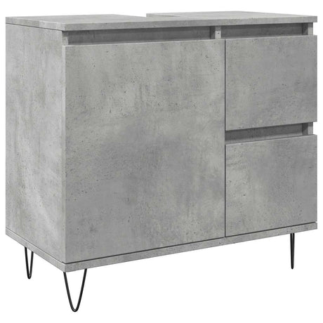 Vidaxl badkamerkast 65x33x60 cm bewerkt hout betongrijs