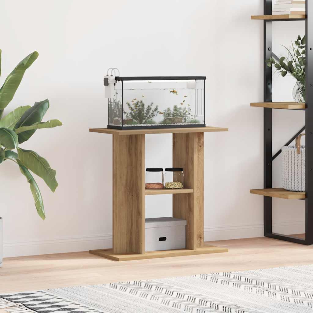 Vidaxx Aquarienständer 60x30x60cm aus handgefertigtem Holz, handwerkliche Eichenfarbe