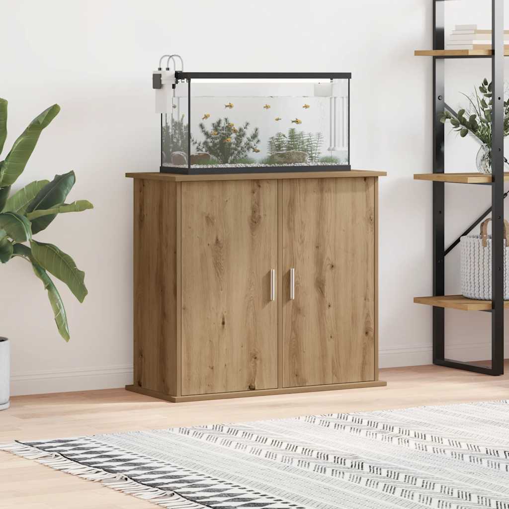Vidaxl aquariumstandaard artisan eikenhout 81x36x73 cm bewerkt hout