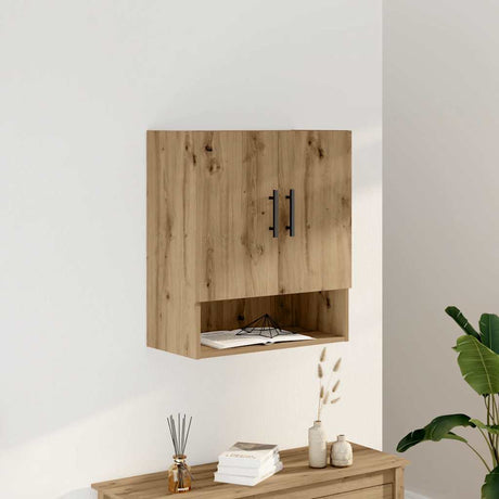 Vidaxl wandkast 60x31x70 cm bewerkt hout artisanaal eikenkleur
