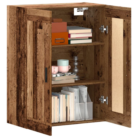 Vidaxl wandkast 69,5x34x90 cm bewerkt hout oud houtkleurig