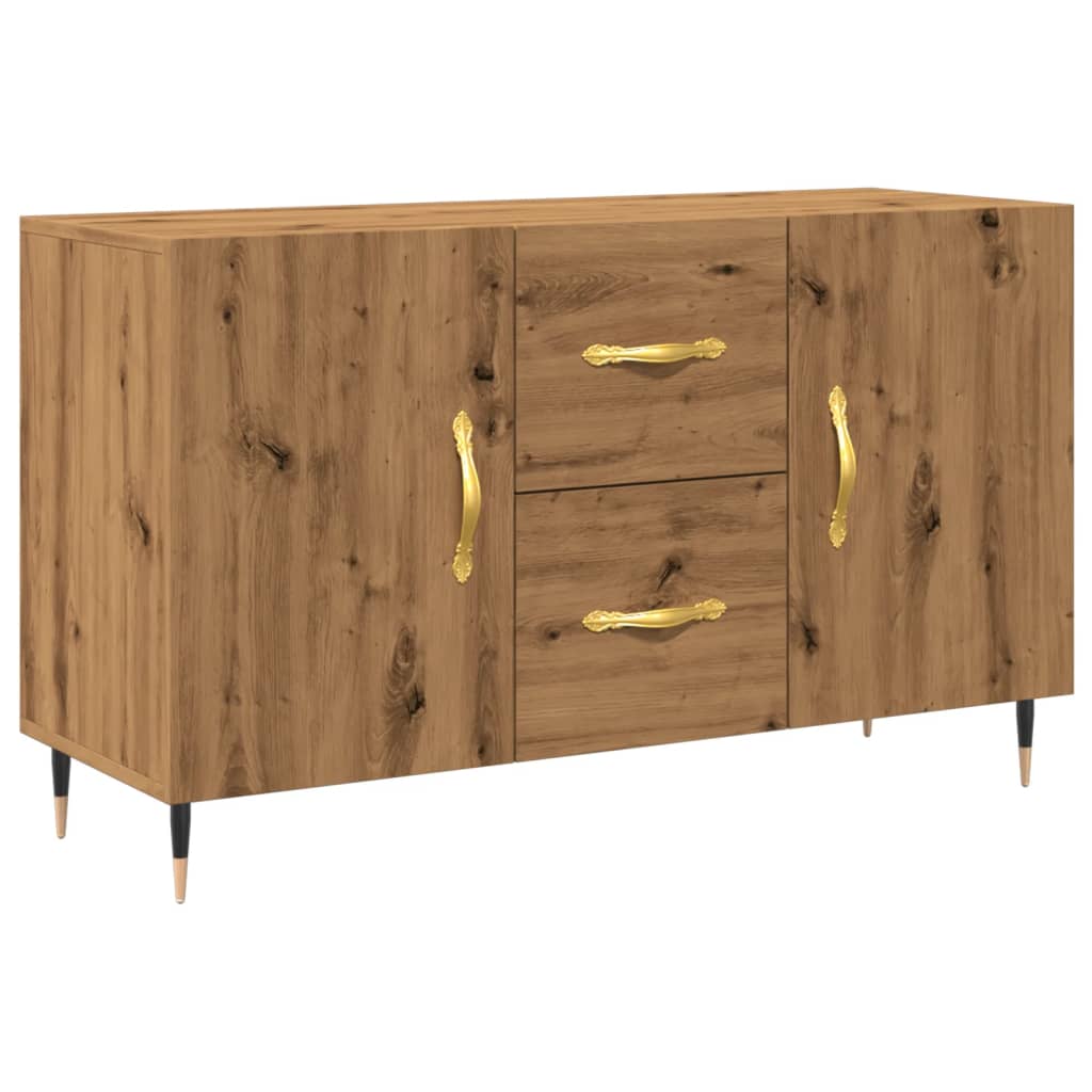 Vidaxl dressoir 100x36x60 cm bewerkt hout artisanaal eikenkleurig