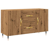 Vidaxl dressoir 100x36x60 cm bewerkt hout artisanaal eikenkleurig