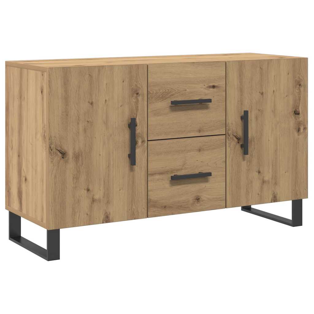 Vidaxl dressoir 100x36x60 cm bewerkt hout artisanaal eikenkleurig