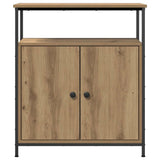 Vidaxl dressoir 70x30x80 cm bewerkt hout artisanaal eikenkleur