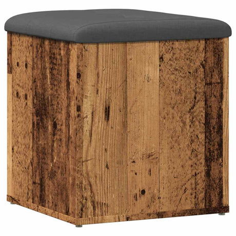 Vidaxl opbergbank 42x42x45 cm bewerkt hout oud houtkleurig