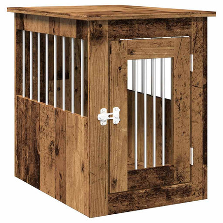 Vidaxxl Hundebox 45x62x59 cm aus handgefertigtem Holz, altholzfarben