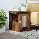 Vidaxxl Hundebox 45x62x59 cm aus handgefertigtem Holz, altholzfarben
