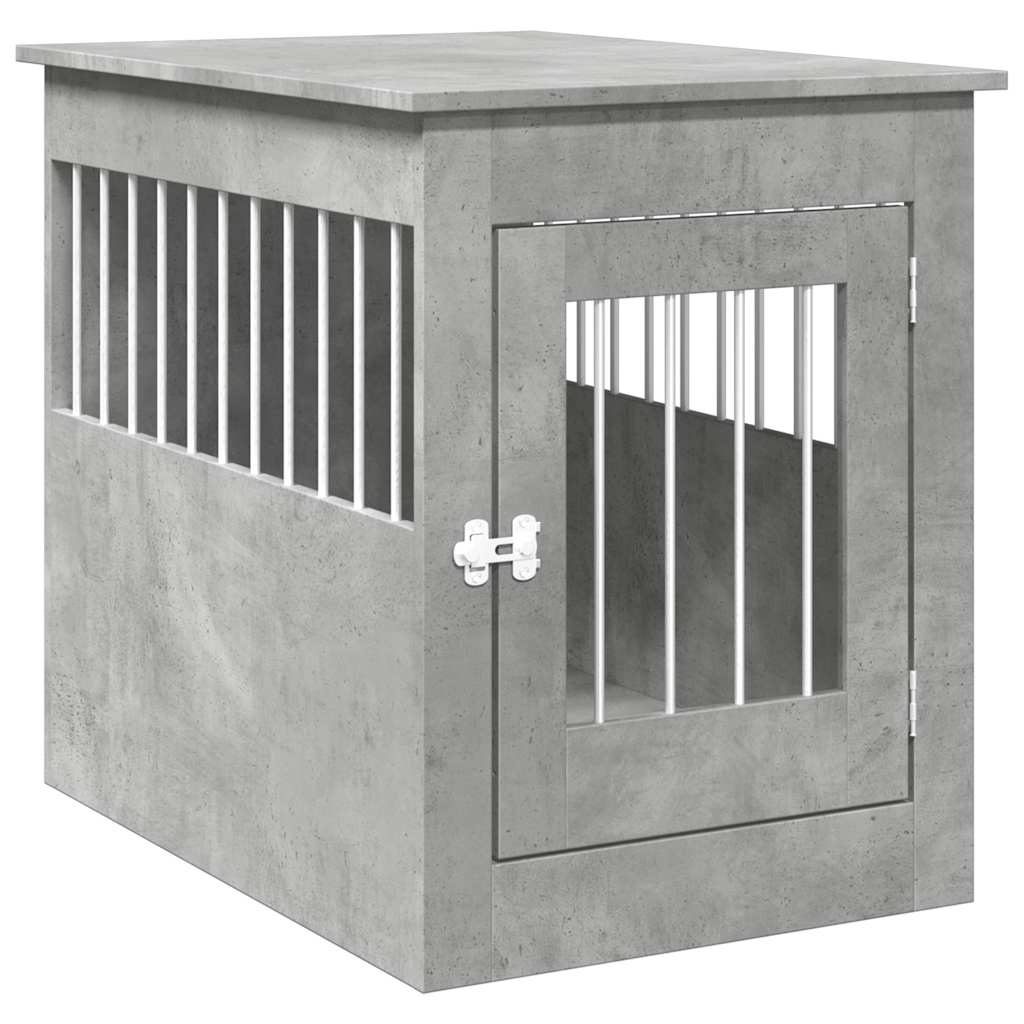 Vidaxl Hundebox 55 x 80 x 68 cm Holzwerkstoff Betongrau