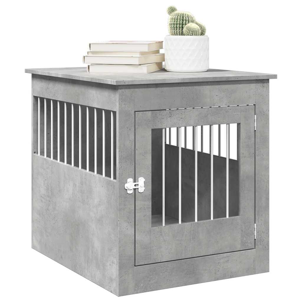 Vidaxxl Hundebox 64,5x80x71 cm Holzwerkstoff Betongrau