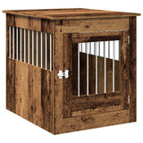 Vidaxxl Hundebox 64,5x80x71 cm verarbeitetes Holz, altholzfarben
