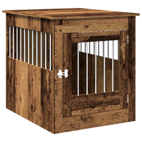 Vidaxxl Hundebox 64,5x80x71 cm verarbeitetes Holz, altholzfarben