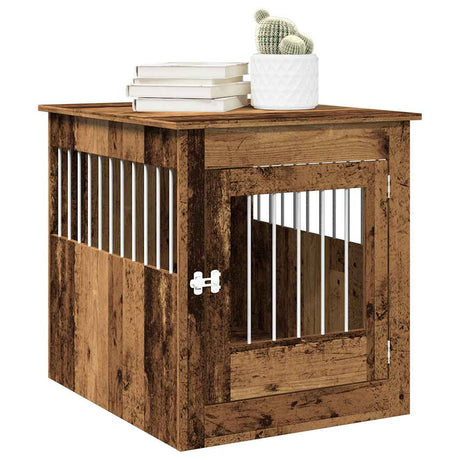 Vidaxxl Hundebox 64,5x80x71 cm verarbeitetes Holz, altholzfarben