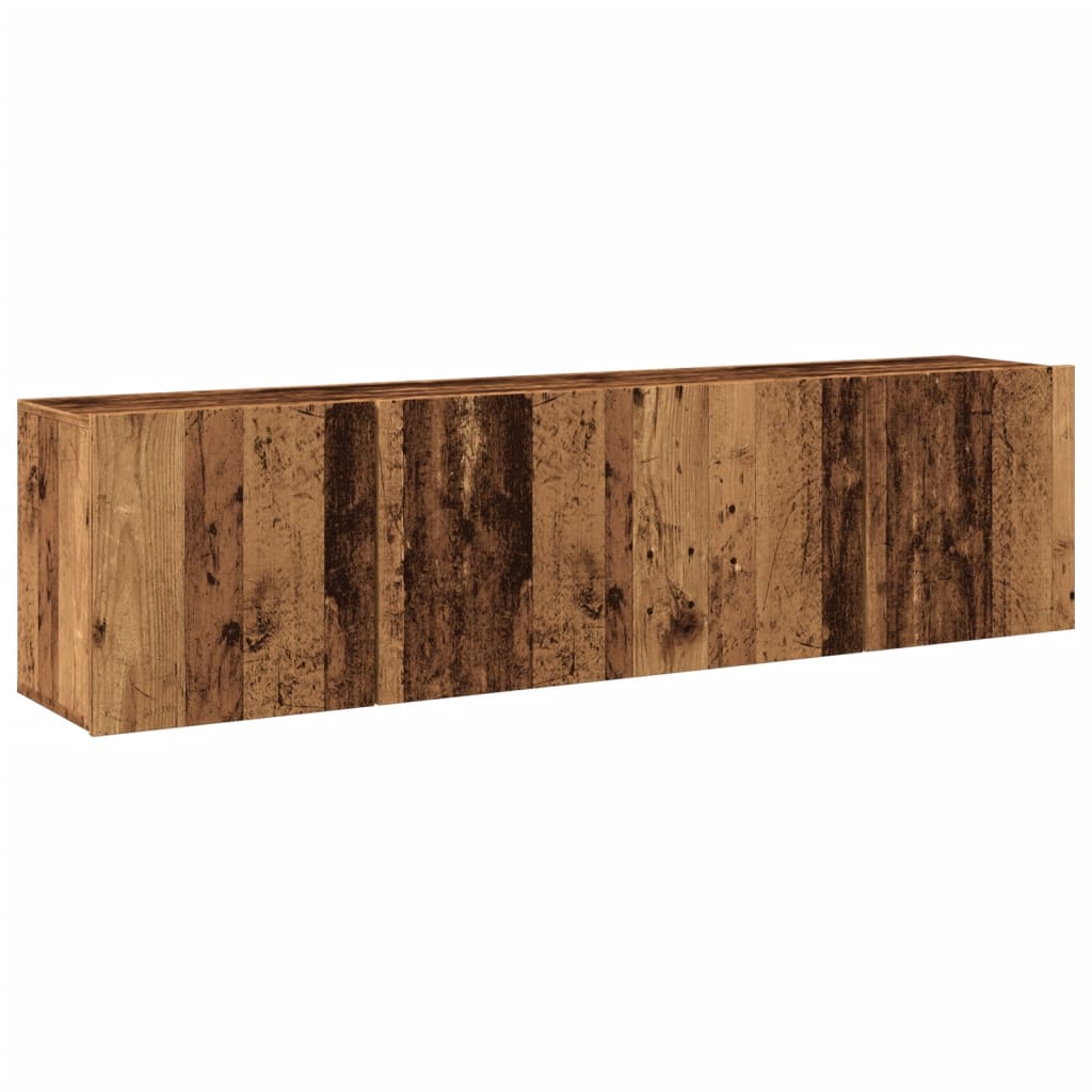 Vidaxl tv-meubels 2 st wandgemonteerd 80x30x41 cm oud houtkleurig