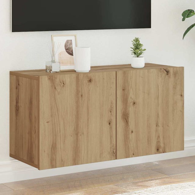 Vidaxl tv-meubel wandgemonteerd 80x30x41 cm artisanaal eikenkleurig