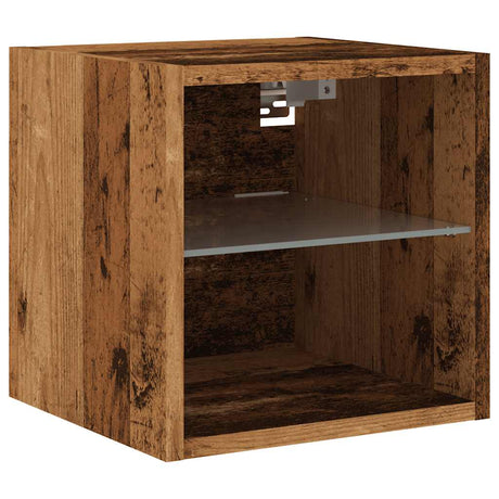 Vidaxl tv-wandmeubel met led-verlichting 30x28,5x30 cm oud houtkleurig