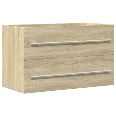 Vidaxl wastafelkast 80x38,5x48 cm bewerkt hout oud houtkleurig
