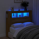 Vidaxl hoofdeinde met led 120x18,5x103,5 cm hout artisanaal eikenkleur