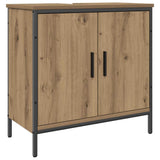 Vidaxl wastafelkast 60x30x60 cm bewerkt hout artisanaal eikenkleurig