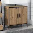 Vidaxl wastafelkast 60x30x60 cm bewerkt hout artisanaal eikenkleurig