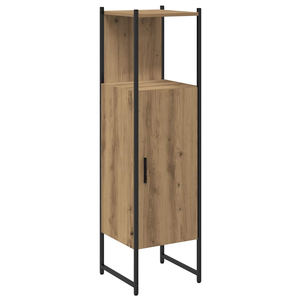 Vidaxl badkamerkast 33x33x120,5cm bewerkt hout artisanaal eikenkleurig